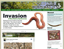 Tablet Screenshot of greatlakeswormwatch.org